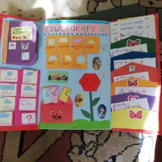 Kolorowe lapbook szablony z figurami geometrycznymi i wzorami matematycznymi. Idealne do nauki i zabawy.