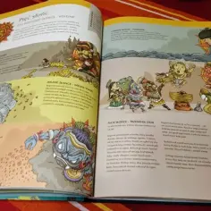 Bóg ognia, Tecuciztecatl, skacze do ogniska, by stać się słońcem. Obok niego jego brat bliźniak, Nanahuatzin.